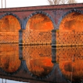 Railway Bridge at Sunset